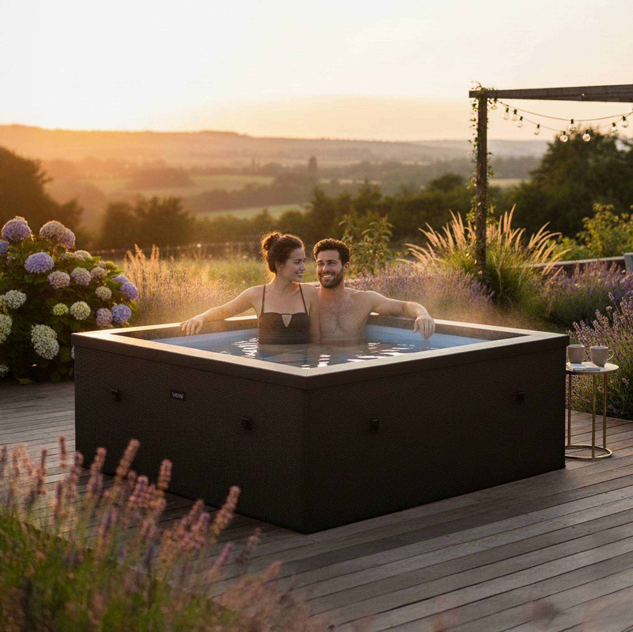 Garda | 4/6-Person Eco Foam Hot Tub | Built-In Integrated Heater | UKCA