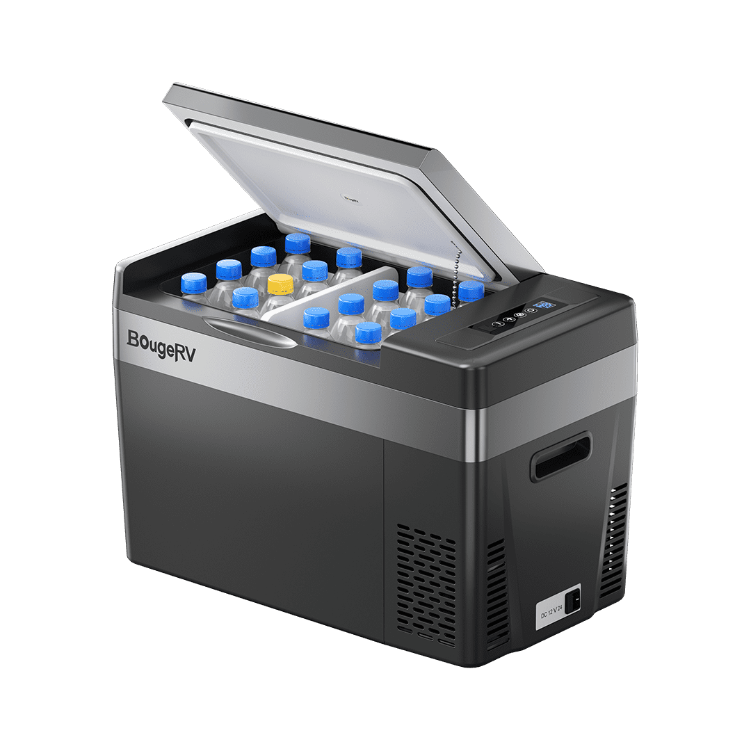 BougeRV 12V 30 Quart (28L) Portable Car Fridge Black