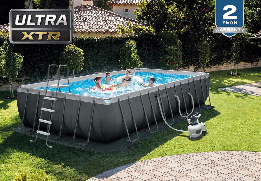 Intex 24' x 12' x 52" Ultra XTR Rectangular Frame Pool Set with Sand Filter Pump