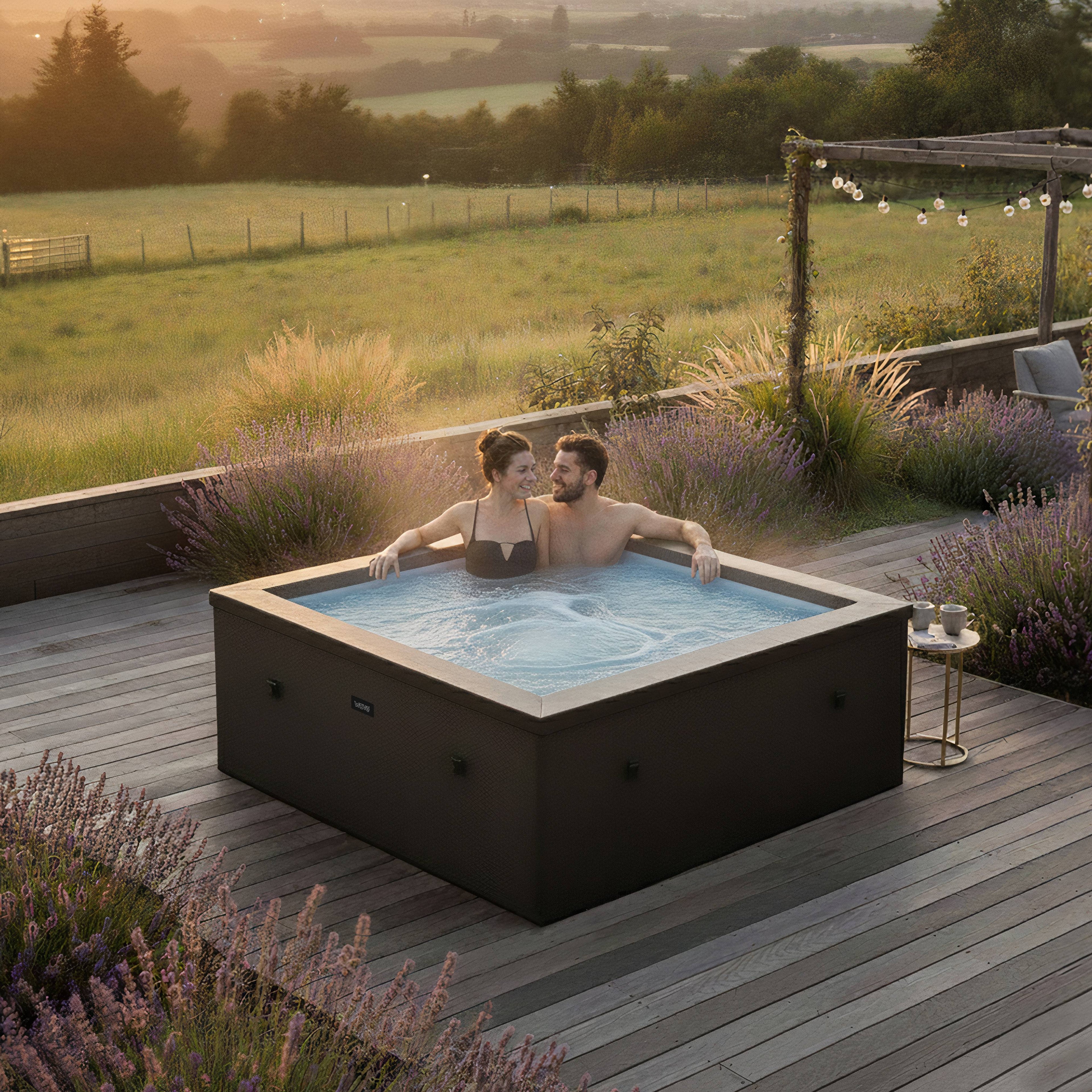 Garda | 4/6-Person Eco Foam Hot Tub | Built-In Integrated Heater | UKCA