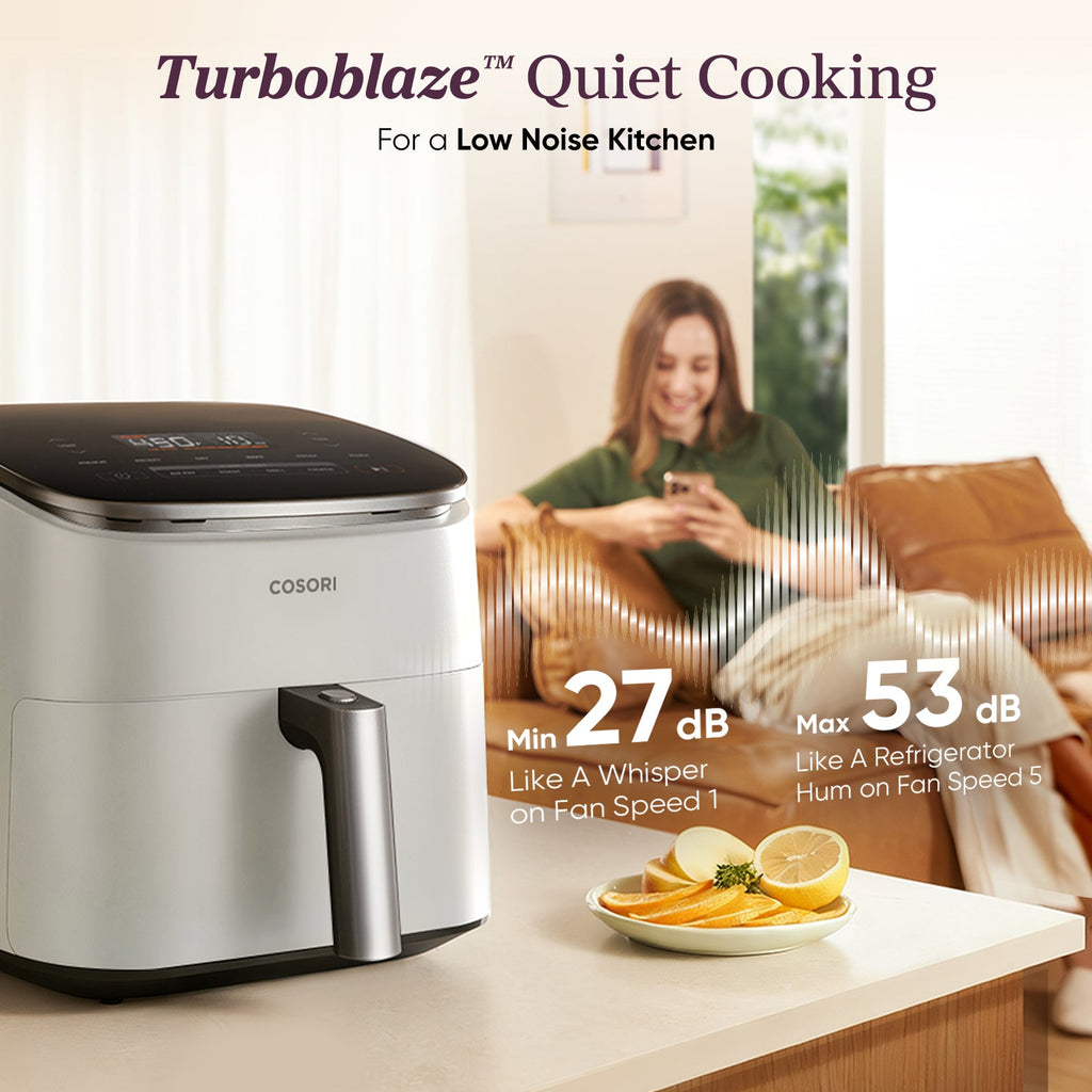 TurboBlaze™ 6.0-Quart Air Fryer - Light Gray