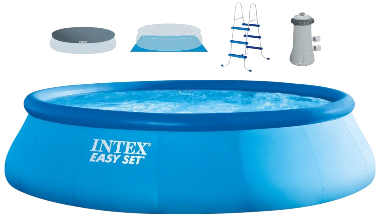 Intex 15' x 42" Easy Set Round Swimming Pool Complete Set