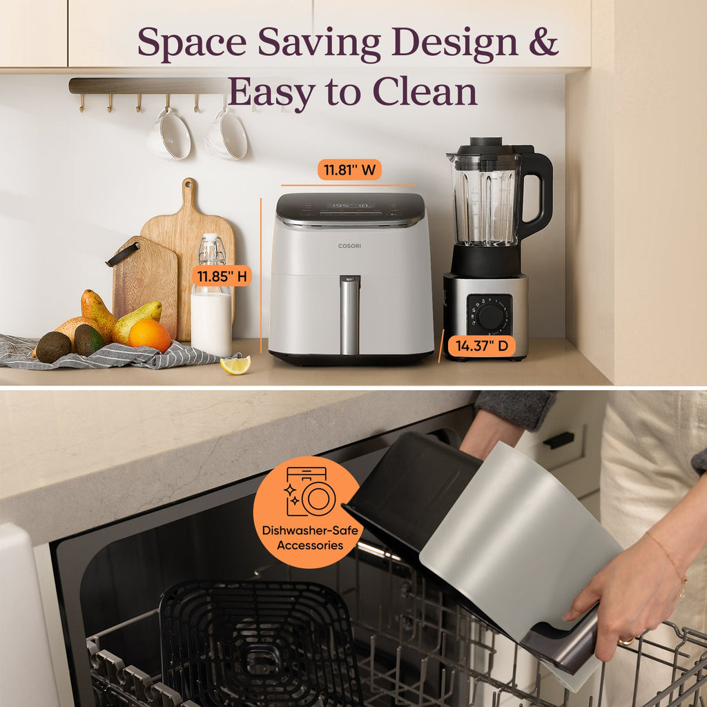 TurboBlaze™ 6.0-Quart Air Fryer - Light Gray