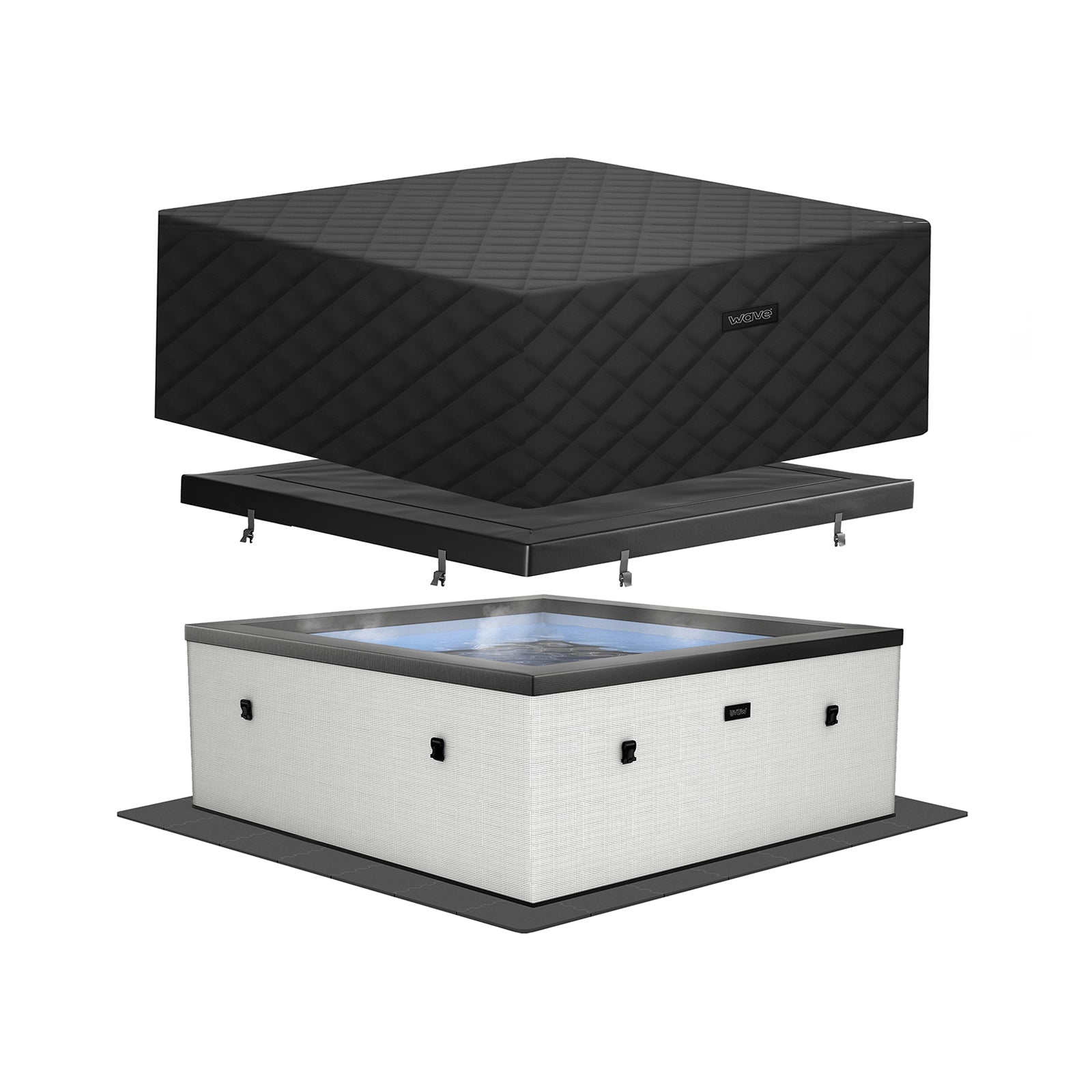 Garda | 4/6-Person Eco Foam Hot Tub | Built-In Integrated Heater | UKCA
